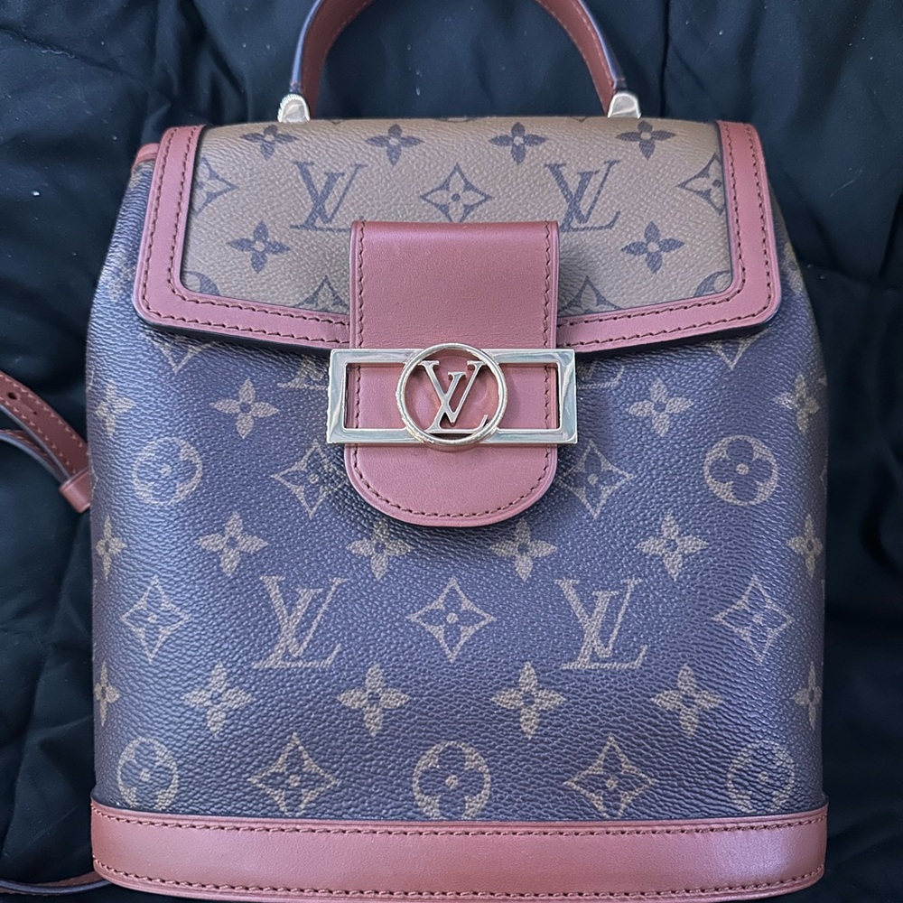 Louis Vuitton Monogram Brown and Pink Backpack